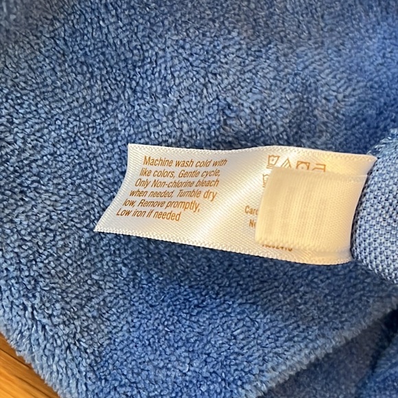 Stan Herman Blue Soft Microfiber Zippered Short Sleeve Lounge Robe Size Petite S - Picture 7 of 7